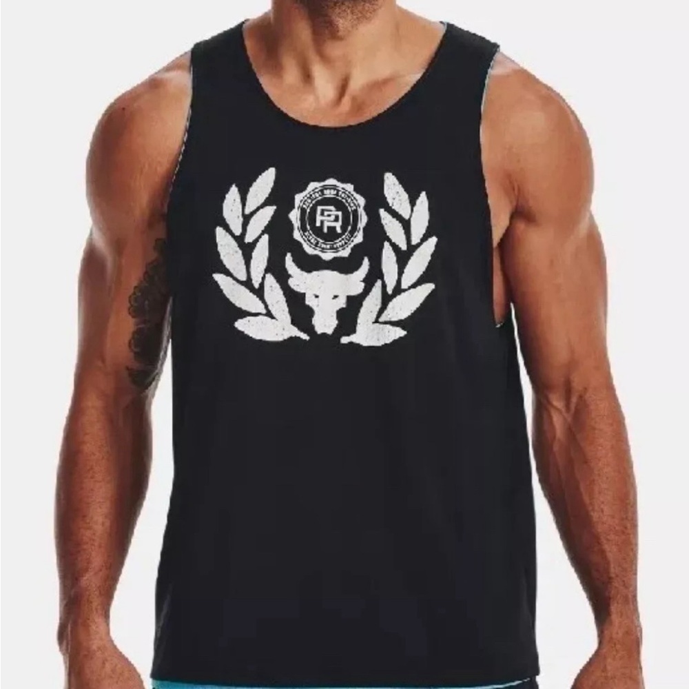 New Under Armour Men's Project Rock Reversible Mesh Tank 1377442 Loose Fit - Picture 3 of 7